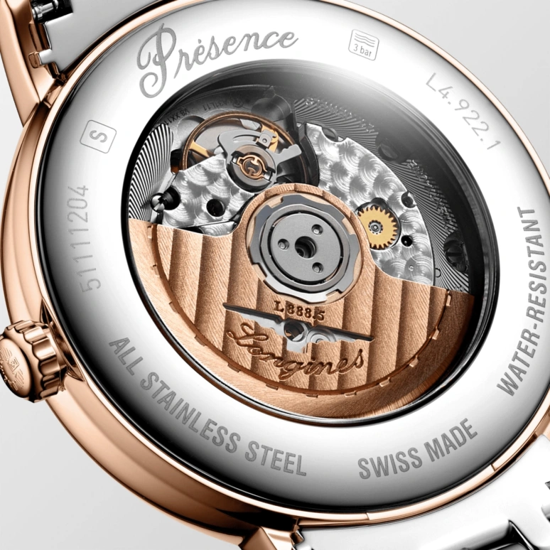 Longines,Presence 40mm,40mm,Stainless Steel,White,Automatic,Date,65hours,L4,L4.922.1.12.7