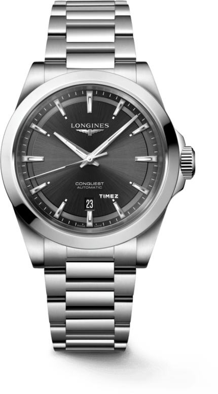 Longines,Conquest 41mm,41mm,Stainless Steel,Black,Automatic,Day,72hours,L3,L3.830.4.52.6