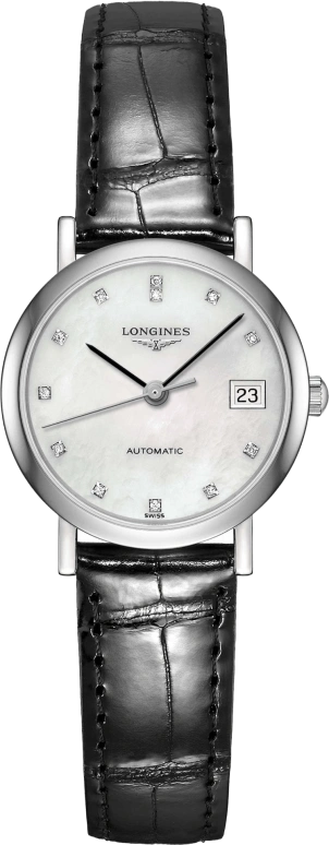 Longines,Elegant 25.50mm,25.50mm,Stainless Steel,White,Automatic,Date,40hours,L4,L4.309.4.87.2
