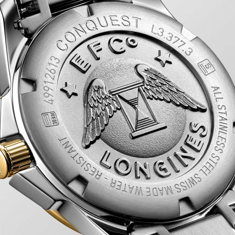 Longines,Conquest 34mm,34mm,Stainless Steel,White,Quartz,Day,26280hours,L3,L3.377.3.87.7