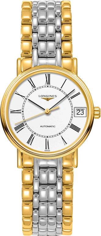 Longines,Presence 30mm,30mm,Stainless Steel,White,Automatic,Date,64hours,L4,L4.322.2.11.7