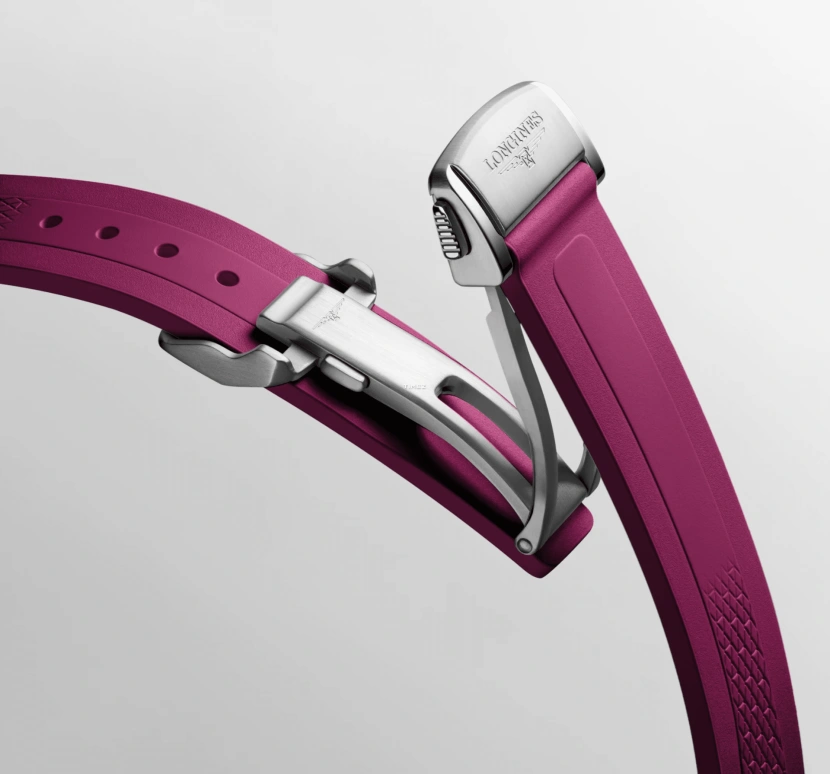 Longines,Conquest 34mm,34mm,Stainless Steel,Purple,Automatic,Day,Anti-magnetic,L3,L3.430.5.98.9