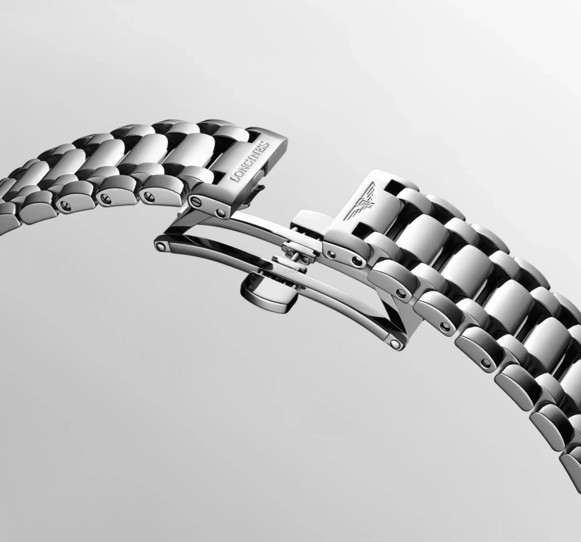 Longines,PrimaLuna 30mm,30mm,Stainless Steel,White,Quartz,Day,In-house Caliber,L8,L8.142.4.87.6