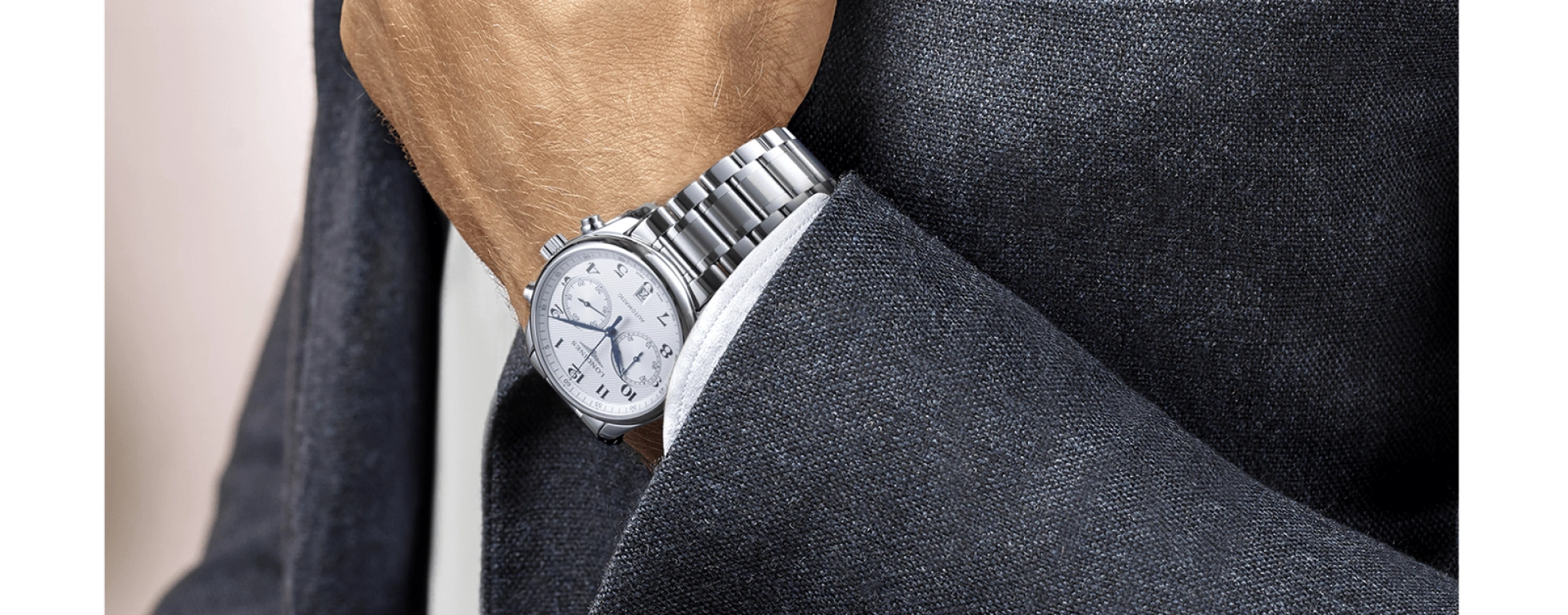 Longines,Master 40mm,40mm,Stainless Steel,Silver,Automatic,Chronograph,Date,L2,L2.629.4.78.6