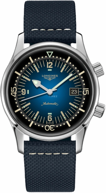 Longines,Heritage Classic 42mm,42mm,Stainless Steel,Blue,Automatic,Date,64hours,L3,L3.774.4.90.2