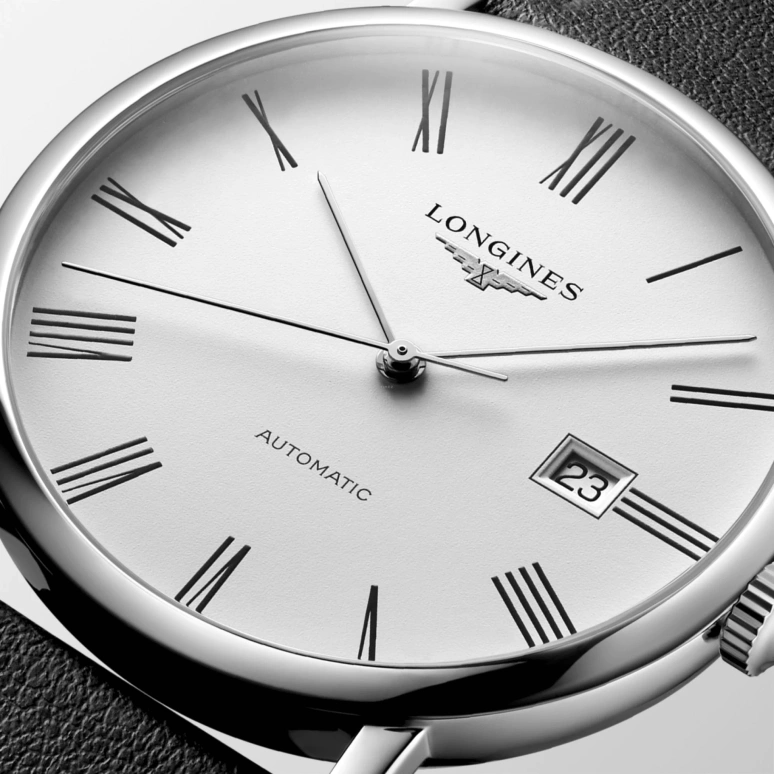 Longines,Elegant 41mm,41mm,Stainless Steel,White,Automatic,Date,64hours,L4,L4.911.4.11.2