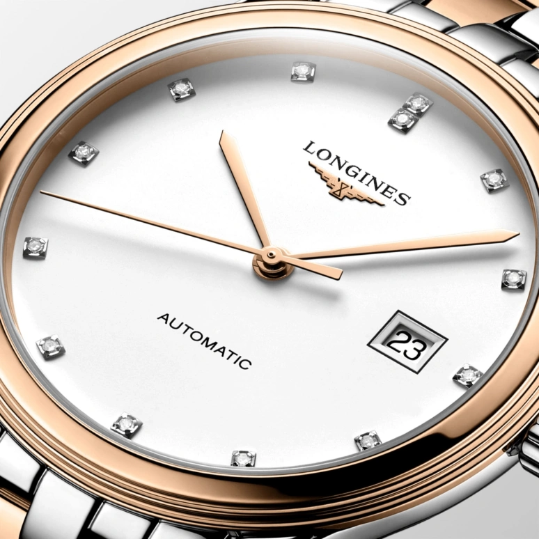 Longines,Flagship 40mm,40mm,Stainless Steel,White,Automatic,Date,64hours,L4,L4.984.3.99.7