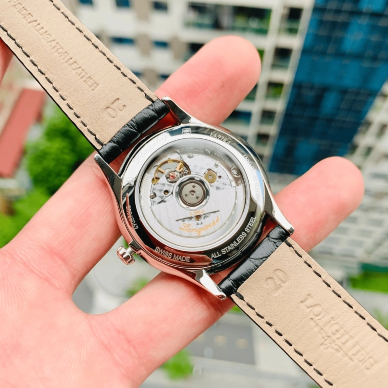 Longines,Flagship 38.50mm,38.50mm,Stainless Steel,Black,Automatic,Day,65hours,L4,L4.974.4.57.2