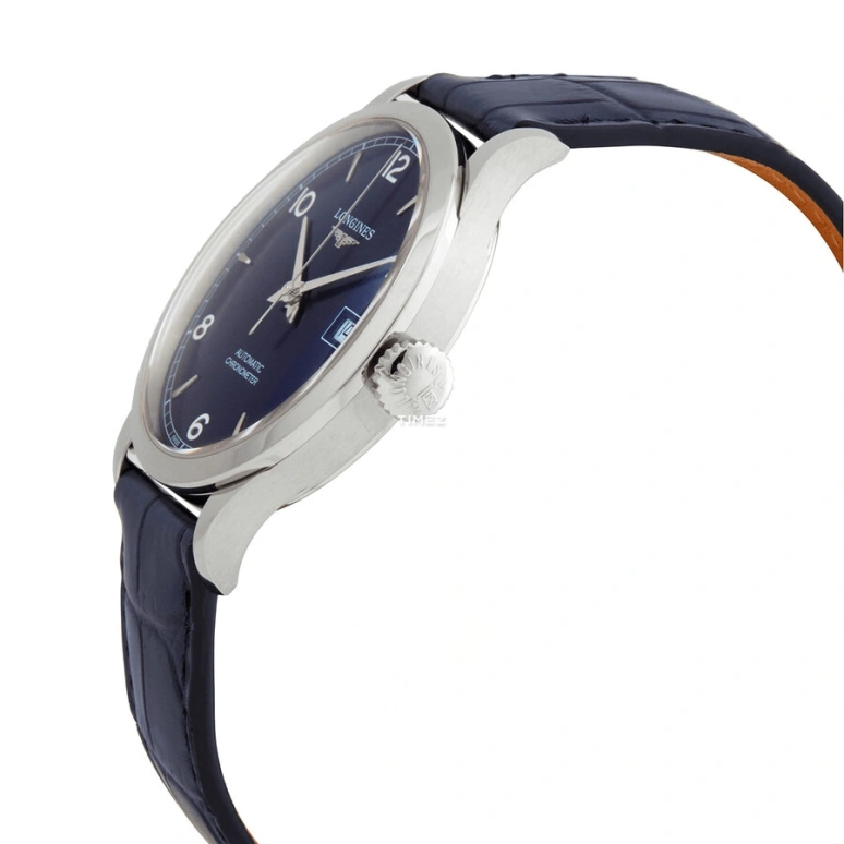 Longines,Record 38.50mm,38.50mm,Stainless Steel,Blue,Automatic,Day,64hours,L2,L2.820.4.96.4