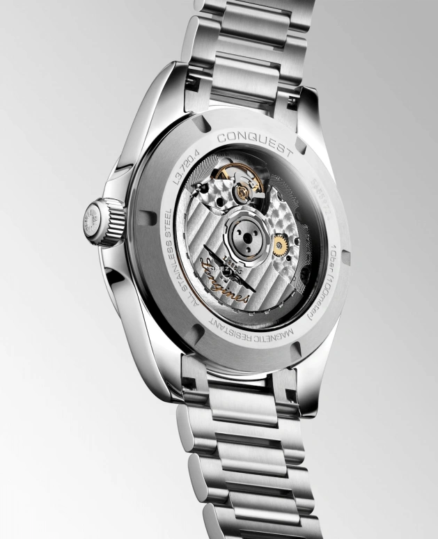 Longines,Conquest 38mm,38mm,Stainless Steel,Black,Automatic,Day,72hours,L3,L3.720.4.52.6