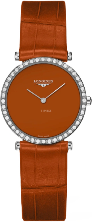 Longines,La Grande Classique 29mm,29mm,Stainless Steel,Orange,Quartz,Perpetual Calendar,In-house Caliber,L4,L4.523.0.92.2