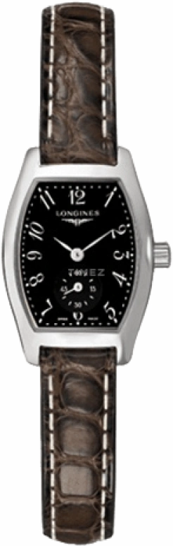 Longines,Evidenza 19.60mm,19.60mm,Stainless Steel,Black,Quartz,Day,26280hours,L2,L2.175.4.53.5