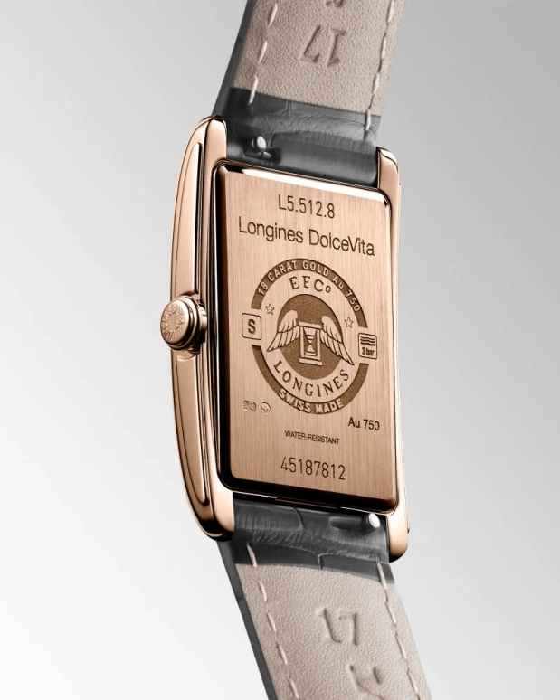 Longines,DolceVita 23mm,23mm,Pink Gold,Grey,Quartz,26280hours,In-house Caliber,L5,L5.512.8.75.2