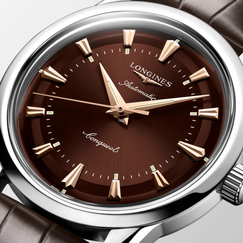 Longines,Conquest Heritage 38mm,38mm,Stainless Steel,Brown,Automatic,Anti-magnetic,72hours,L1,L1.649.4.62.2