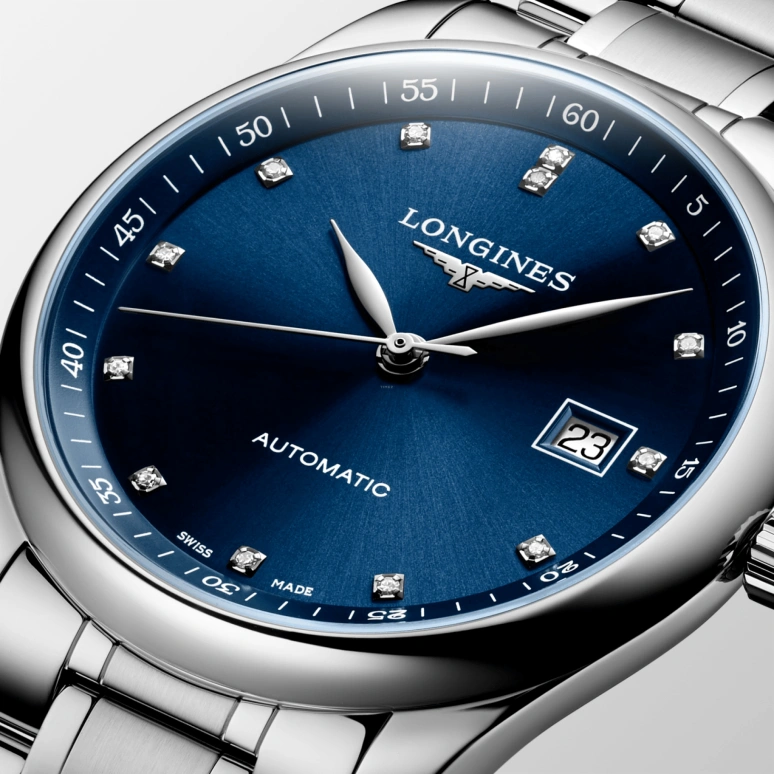 Longines,Master 40mm,40mm,Stainless Steel,Blue,Automatic,Date,65hours,L2,L2.793.4.97.6