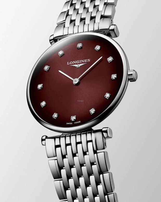 Longines,La Grande Classique 29mm,29mm,Stainless Steel,Red,Quartz,Perpetual Calendar,In-house Caliber,L4,L4.512.4.91.6