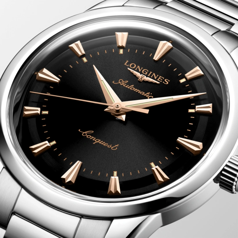 Longines,Conquest Heritage 40mm,40mm,Stainless Steel,Black,Automatic,Anti-magnetic,72hours,L1,L1.650.4.52.6