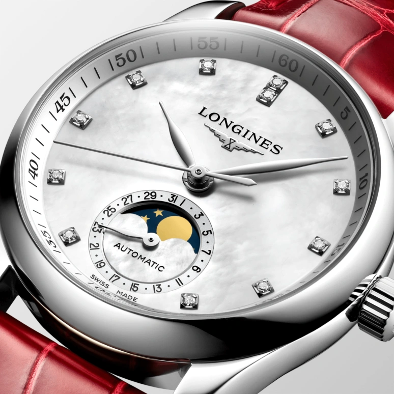 Longines,Master 34mm,34mm,Stainless Steel,White,Automatic,Moonphase,Date,L2,L2.409.4.87.2
