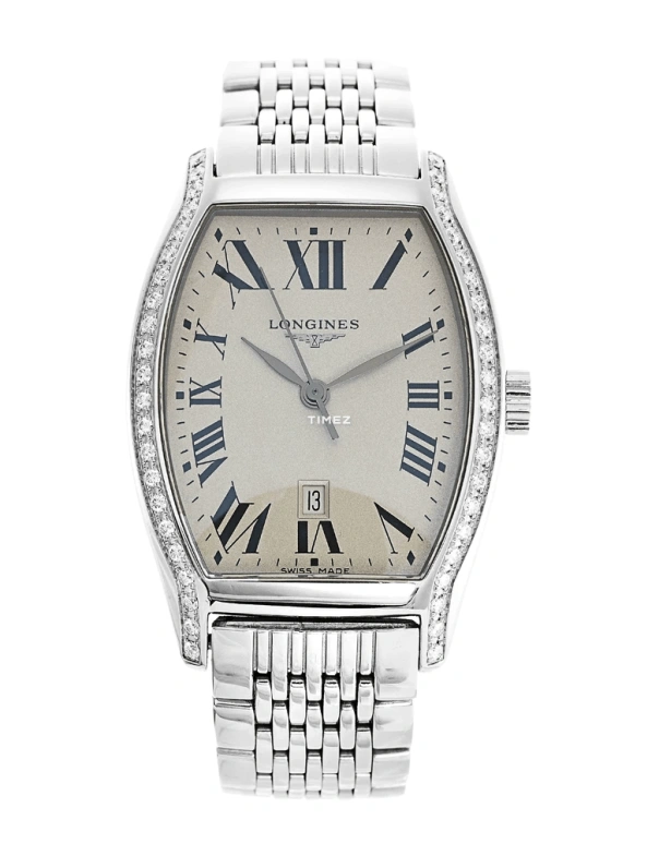 Longines,Evidenza 26mm,26mm,Stainless Steel,Beige,Quartz,Day,26280hours,L2,L2.155.0.71.6
