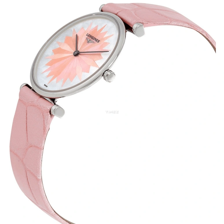 Longines,Elegant 29mm,29mm,Stainless Steel,Pink,White,Quartz,In-house Caliber,Sapphire,L4,L4.512.4.04.2