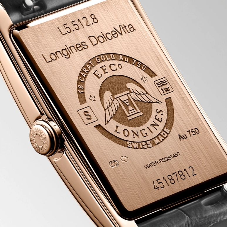 Longines,DolceVita 23mm,23mm,Pink Gold,Grey,Quartz,26280hours,In-house Caliber,L5,L5.512.8.75.2