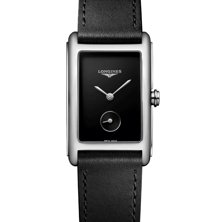 Longines,Elegant 23.30x37mm,23.30x37mm,Stainless Steel,Black,Quartz,26280hours,In-house Caliber,L5,L5.512.4.59.2
