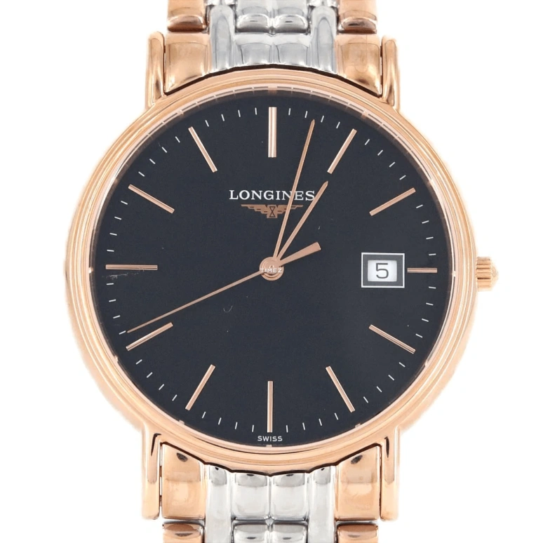 Longines,Presence 38.50mm,38.50mm,Stainless Steel,Black,Quartz,Day,26280hours,L4,L4.790.1.59.7