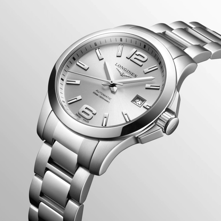 Longines,Sport 39mm,39mm,Stainless Steel,Silver,Automatic,72hours,In-house Caliber,L3,L3.776.4.76.6