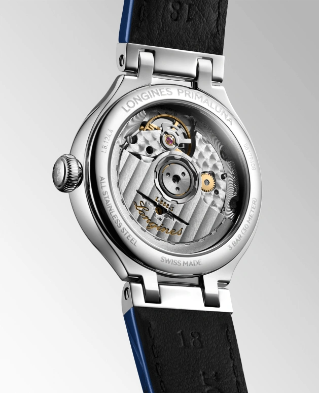 Longines,PrimaLuna 34mm,34mm,Stainless Steel,Silver,Automatic,Day,64hours,L8,L8.124.4.71.2