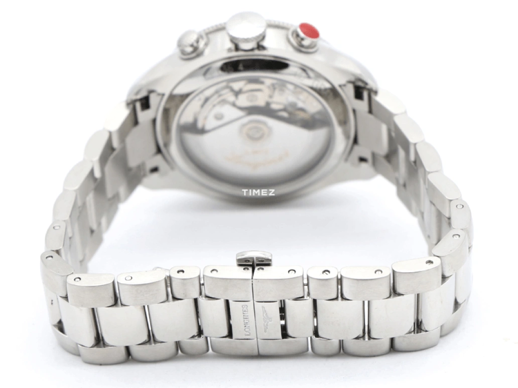 Longines,GrandeVitesse 42mm,42mm,Stainless Steel,White,Black,Automatic,Chronograph,Day,L3,L3.636.4.76.6