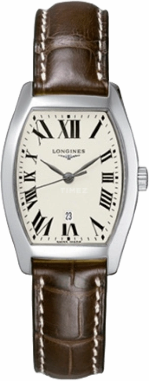 Longines,Evidenza 26mm,26mm,Stainless Steel,Beige,Quartz,Date,Jumping Minutes,L2,L2.155.4.71.5