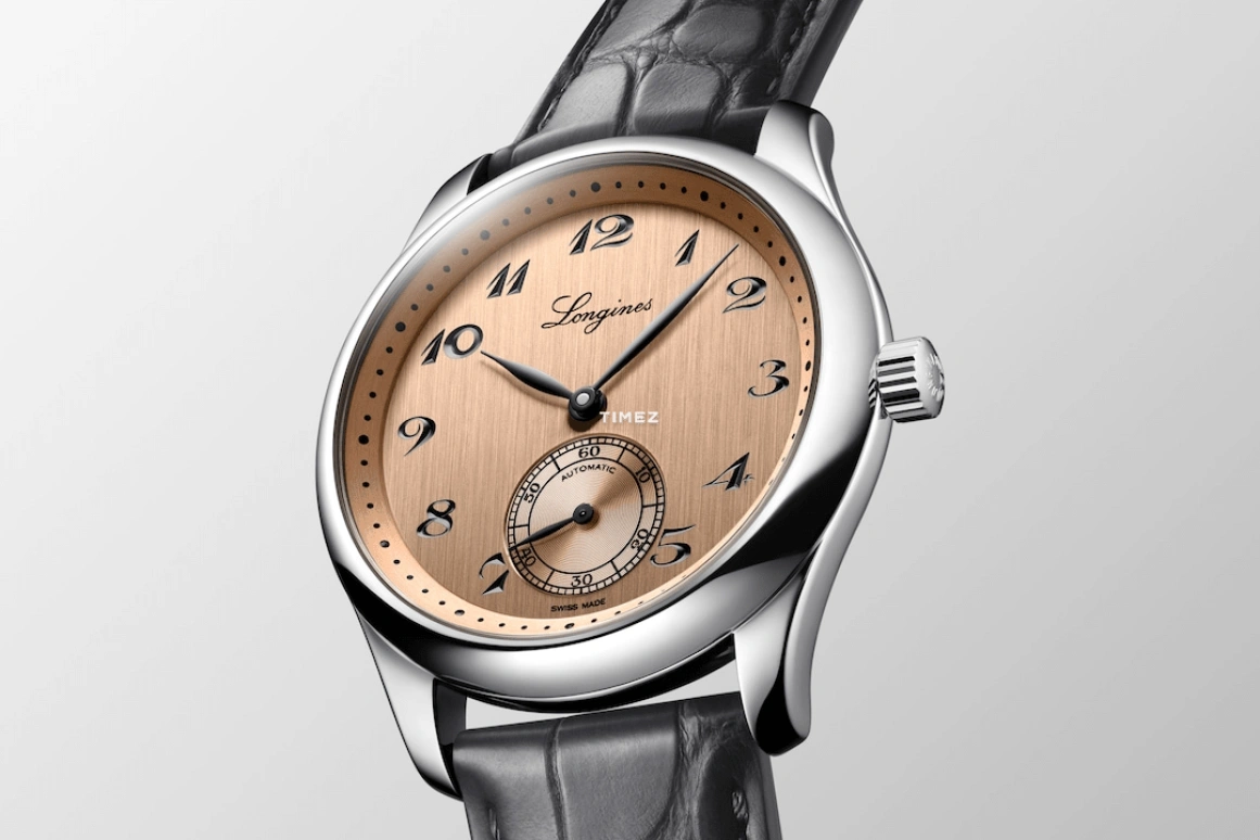 Longines,Master 38.50mm,38.50mm,Stainless Steel,Orange,Rose,Automatic,64hours,In-house Caliber,L2,L2.843.4.93.2