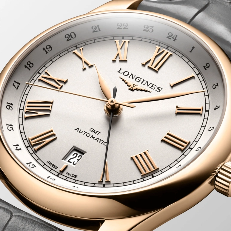 Longines,Master 40mm,40mm,Rose Gold,Silver,Automatic,Day,Dule Time,L2,L2.844.8.71.2