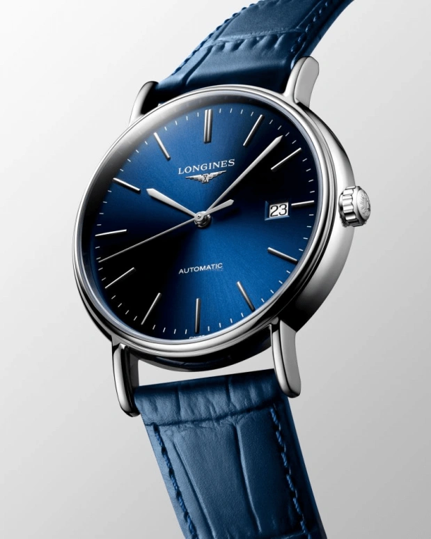 Longines,Presence 38.50mm,38.50mm,Stainless Steel,Blue,Automatic,Date,65hours,L4,L4.921.4.92.2