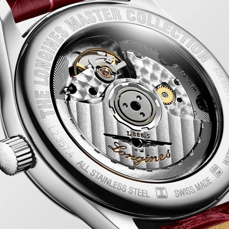 Longines,Master 34mm,34mm,Stainless Steel,White,Automatic,Day,72hours,L2,L2.357.4.87.2