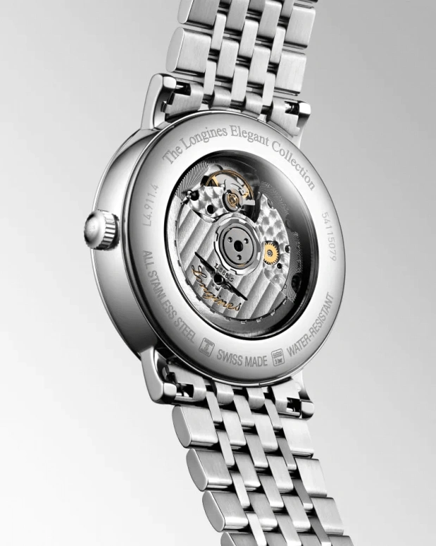 Longines,Elegant 41mm,41mm,Stainless Steel,Black,Automatic,Day,72hours,L4,L4.911.4.71.6