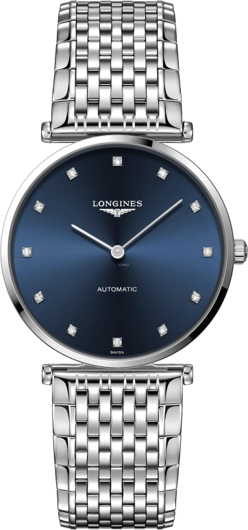 Longines,Elegant 36mm,36mm,Stainless Steel,Blue,Automatic,40hours,In-house Caliber,L4,L4.908.4.97.6