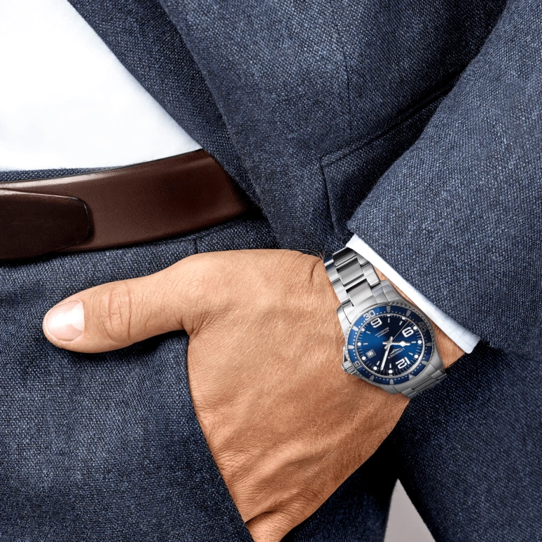 Longines,HydroConquest 41mm,41mm,Stainless Steel,Blue,Automatic,Date,65hours,L3,L3.742.4.96.6