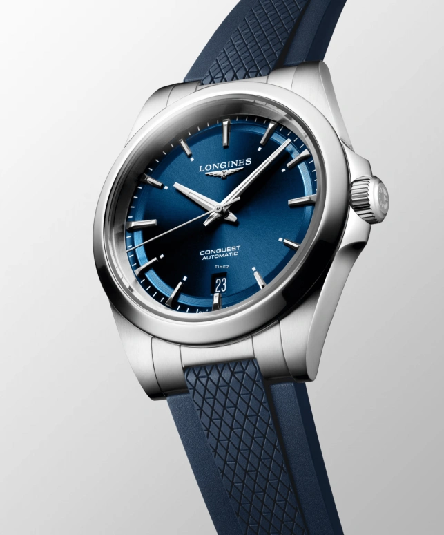 Longines,Conquest 38mm,38mm,Stainless Steel,Blue,Automatic,Day,Anti-magnetic,L3,L3.720.4.92.9