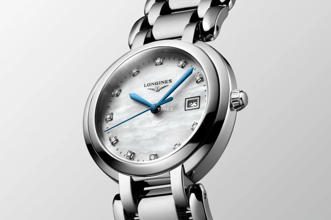 Longines,PrimaLuna 30mm,30mm,Stainless Steel,Blue,White,Quartz,Day,26280hours,L8,L8.122.4.87.6