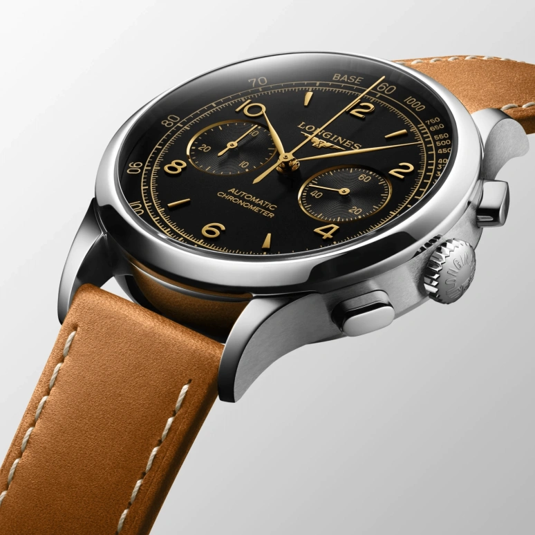Longines,Heritage Classic 40mm,40mm,Stainless Steel,Black,Automatic,Chronograph,59hours,L2,L2.921.4.56.2