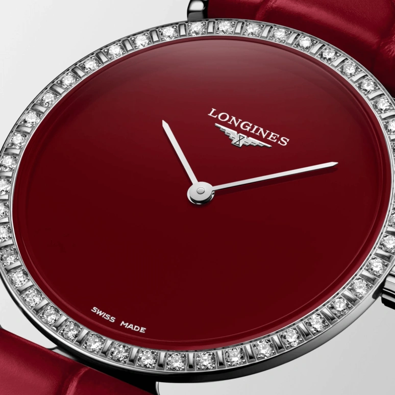Longines,La Grande Classique 29mm,29mm,Stainless Steel,Red,Quartz,Perpetual Calendar,In-house Caliber,L4,L4.523.0.91.2