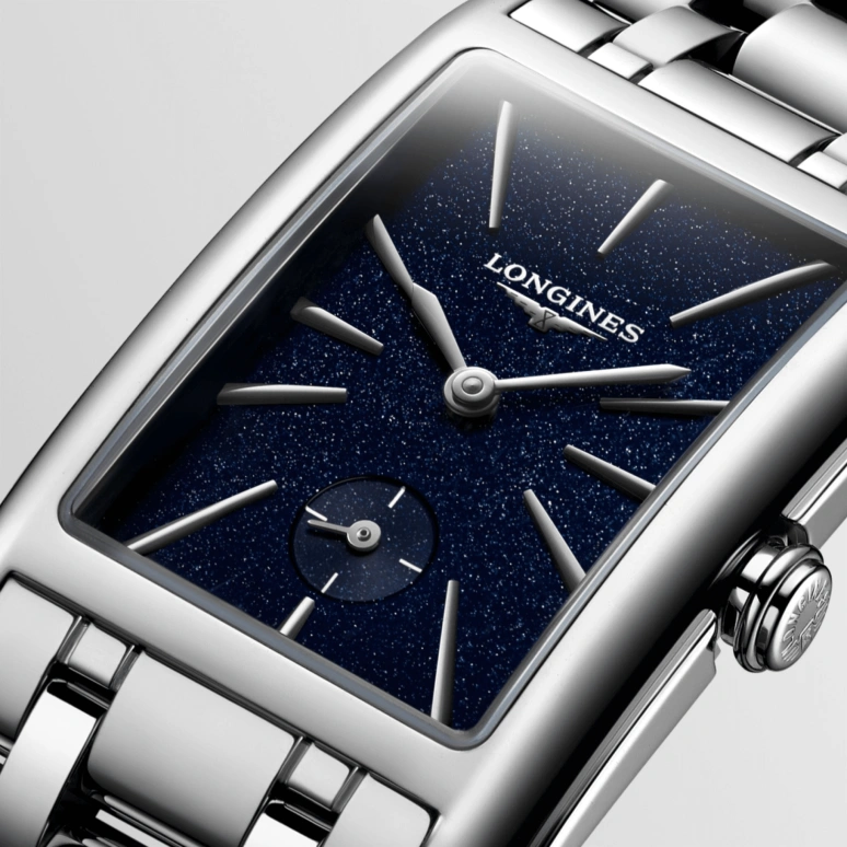 Longines,Elegant 23.30x37mm,23.30x37mm,Stainless Steel,Blue,Quartz,26280hours,In-house Caliber,L5,L5.512.4.93.6