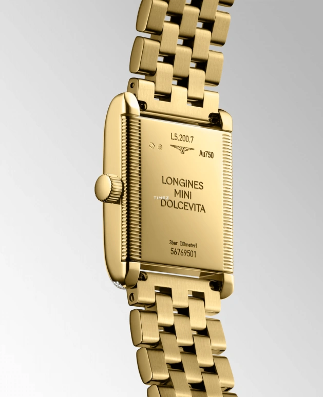 Longines,DolceVita 21.50x29mm,21.50x29mm,Yellow Gold,Silver,Quartz,26280hours,In-house Caliber,L5,L5.200.7.71.6