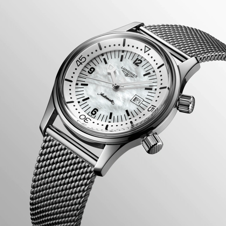 Longines,Heritage Classic 36mm,36mm,Stainless Steel,White,Automatic,Date,40hours,L3,L3.374.4.80.6