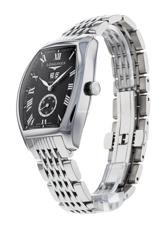 Longines,Evidenza 33.10mm,33.10mm,Stainless Steel,Black,Automatic,Day,42hours,L2,L2.670.4.51.6