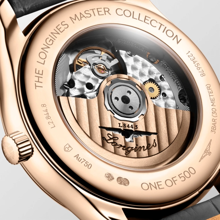 Longines,Master 40mm,40mm,Rose Gold,Silver,Automatic,Day,Dule Time,L2,L2.844.8.71.2