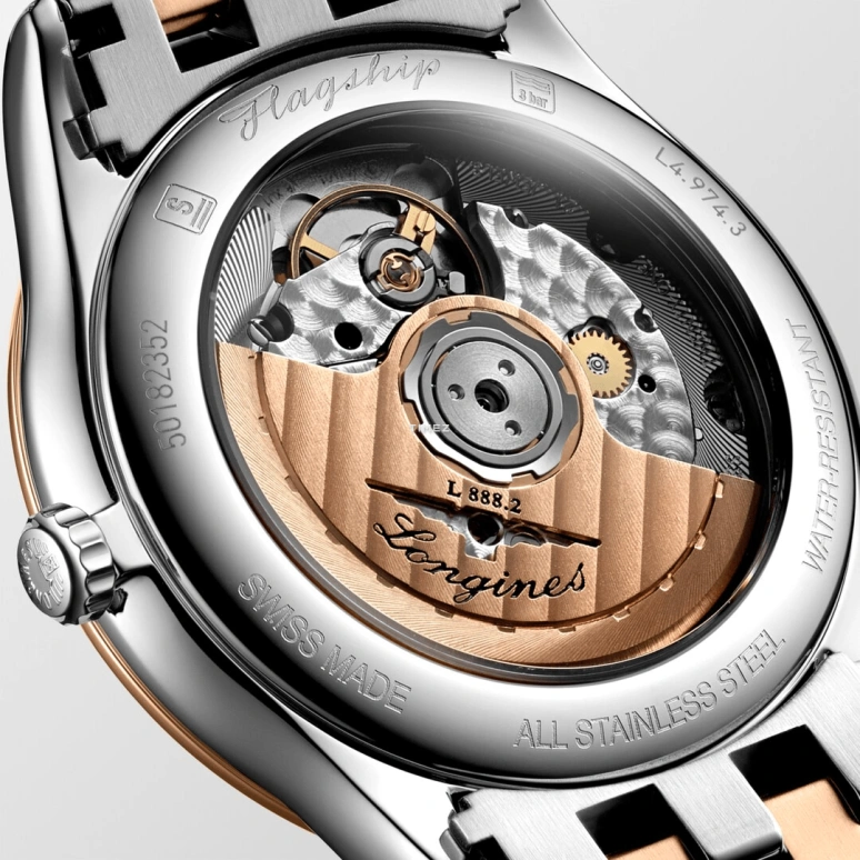Longines,Flagship 38.50mm,38.50mm,Stainless Steel,White,Automatic,Day,65hours,L4,L4.974.3.99.7
