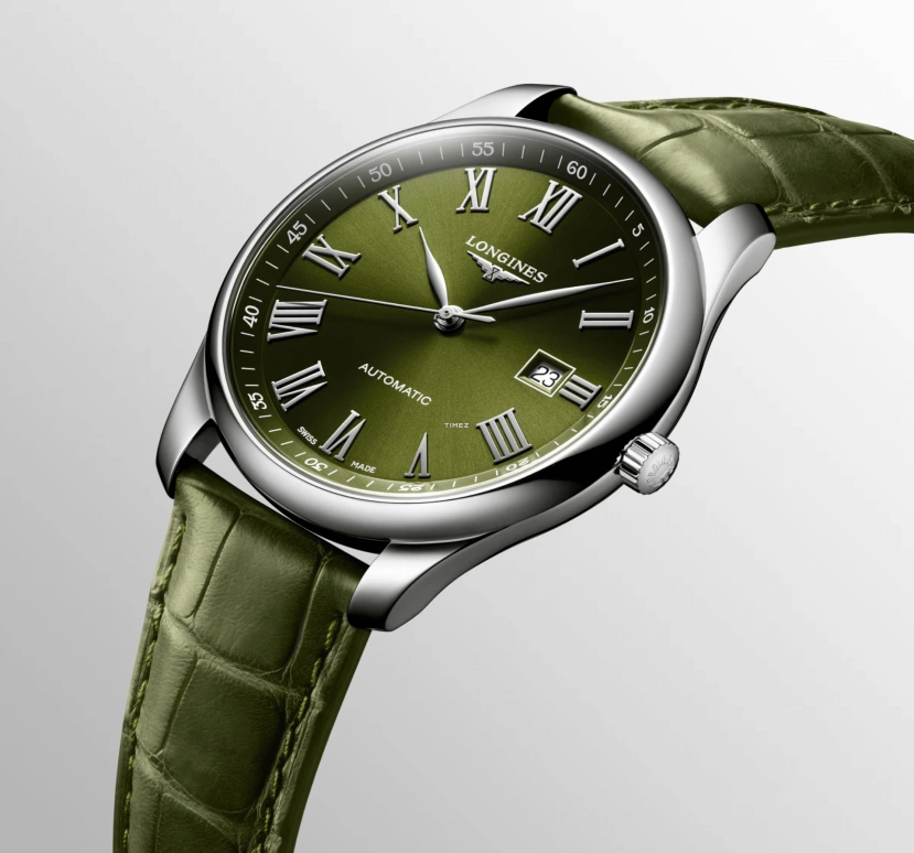Longines,Master 42mm,42mm,Stainless Steel,Green,Automatic,Day,64hours,L2,L2.893.4.09.2