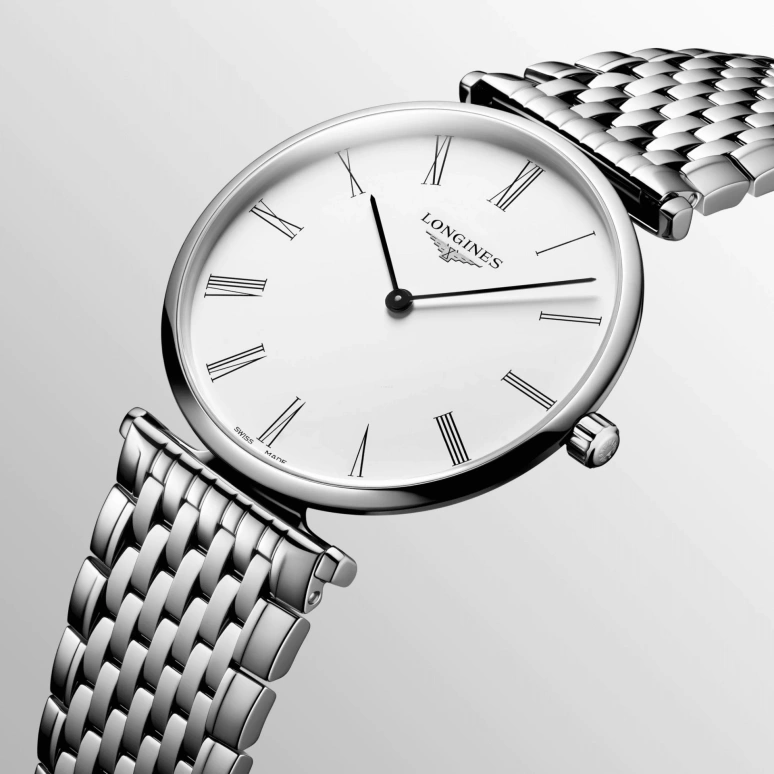 Longines,Elegant 38mm,38mm,Stainless Steel,Black,White,Quartz,In-house Caliber,Sapphire,L4,L4.866.4.11.6